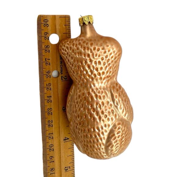 Teddy Bear Cub Bowtie Red Vest Glass Christmas Tree Ornament Old Timey Vtg EUC - Picture 7 of 7